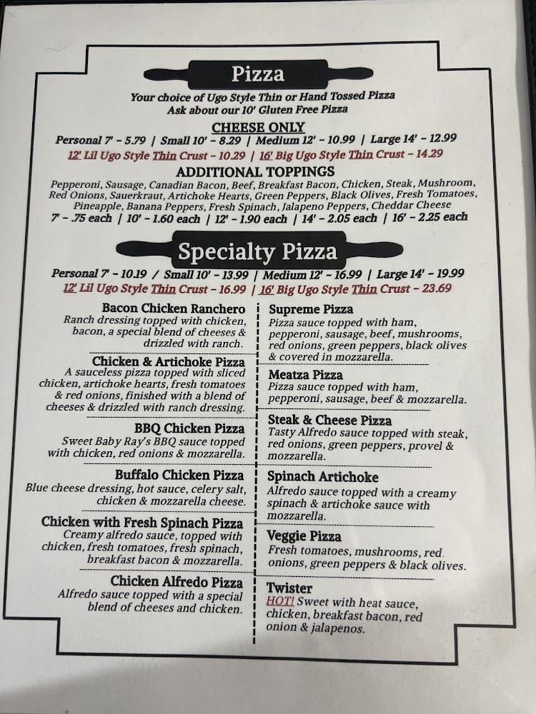 Ugo's Pizzaland Cheese Sticks